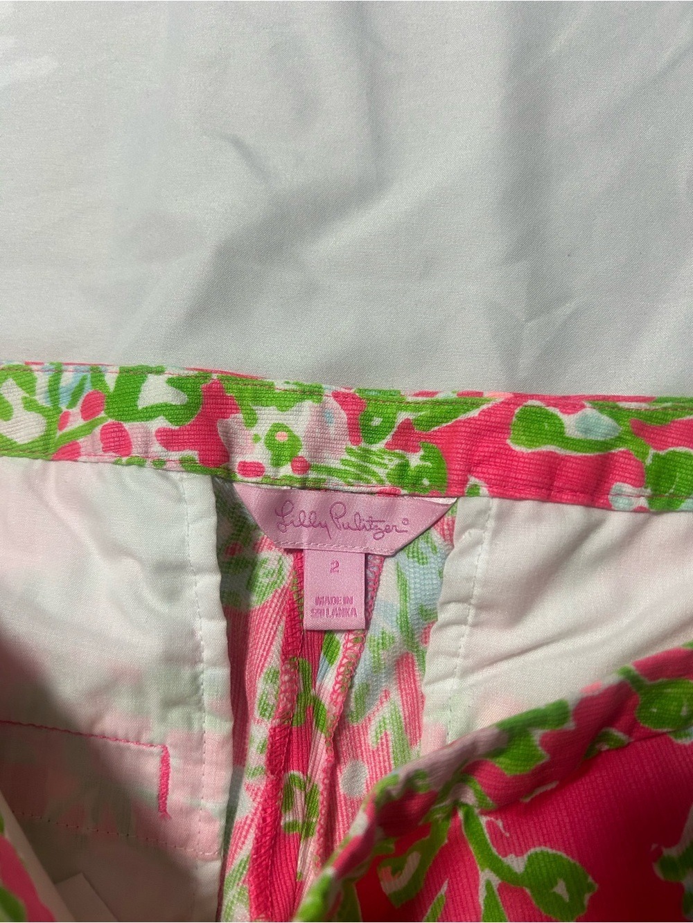 Lilly Pulitzer Adie Shorts Southern Charm Sz 2 Beach Size Zip Flamingo Preppy - Picture 4 of 10